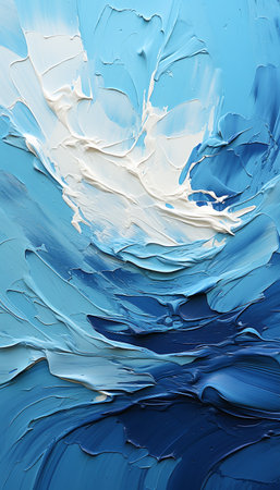 Abstract background, A brightened denim blue infused with an easy vitality, Trendy color of the year 2024, acrylic paint, AI generatedの素材