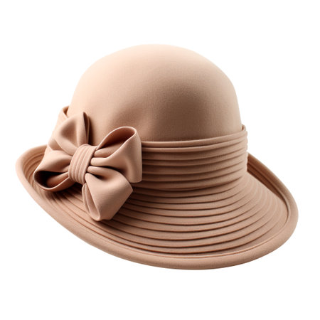 Cloche Hat isolated on white background , photo-realistic, AI generatedの素材