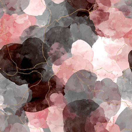 Seamlesspattern Abstract Ink and Watercolor Blend with Muted Pinks and Greys Creating an elegant and sophisticated aestheticの素材