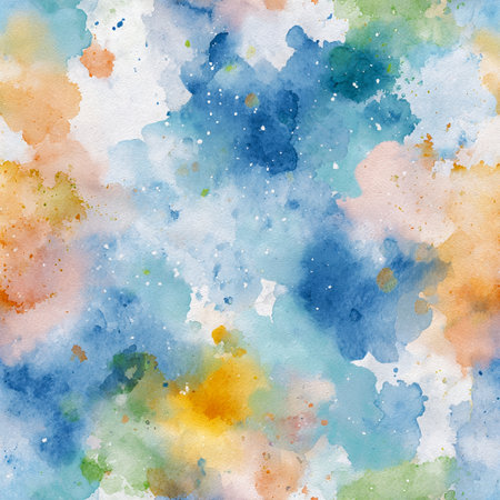 Abstract Watercolor Pastel Texture, Soft and Airy Seamless Patternの素材