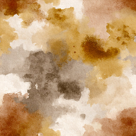 Seamless pattern  A minimalistic and modern abstract watercolor wash in neutral beige and warm earth tonesの素材