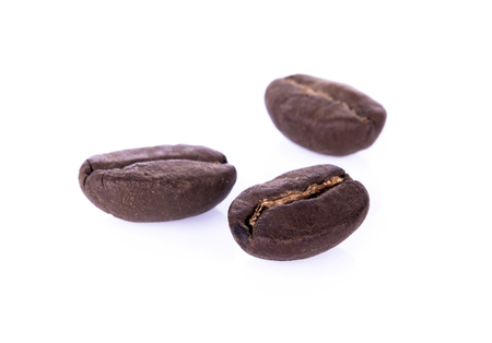 Coffee beans. Isolated on a white background.の写真素材
