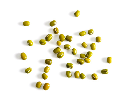 Mung bean on white backgroundの写真素材