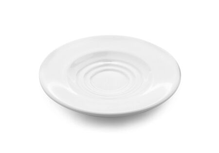 empty plate isolate on white backgroundの写真素材