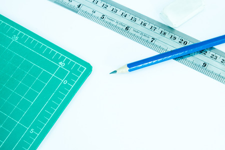 Pencil and measurement toolsの写真素材