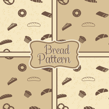 Hand drawn bakery seamless patternのイラスト素材