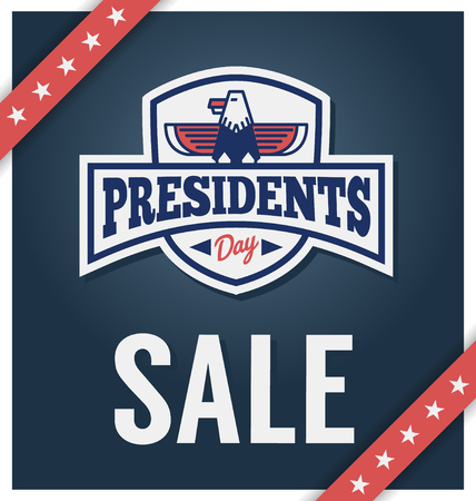 Presidents day sale banner for business promotional.のイラスト素材