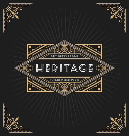Art deco frame and label design suitable for Luxurious Business such as Hotel, Spa, Real Estate, Restaurant, Jewelry and Product tags. Vector illustration Art deco frame and label design suitable for Luxurious Business such as Hotel, Spa, Real Estate, Restaurant, Jewelry and Product tags. Vector illustration
