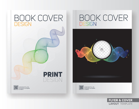 Multipurpose corporate business flyer layout template design. Suitable for leaflet, flyer, brochure, book cover and annual report. Layout in A4 size with bleeds.のイラスト素材