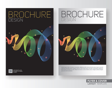 Multipurpose corporate business flyer layout template design. Suitable for flyer, brochure, book cover and annual report. A4 size with bleeds.のイラスト素材