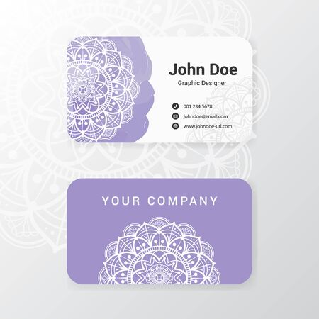 Lovely  card template design with mandala flower and water color painting. vector illustration.のイラスト素材