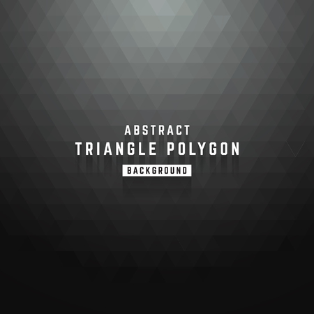 Abstract dark triangle polygon background. Green background with triangle elements and blank space. Vector illustrationのイラスト素材