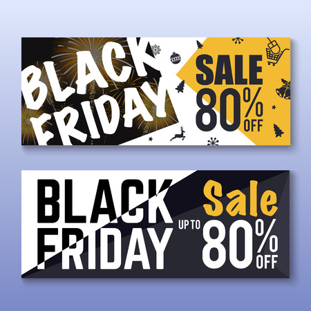 Black Friday Sale Banner Background for Good Deal Promotion. Black Friday Tags and Label Design.Vector illustrationのイラスト素材