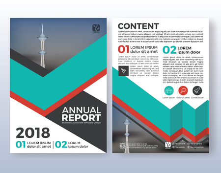 Turquoise color scheme in A4 size layout template background with bleeds.のイラスト素材