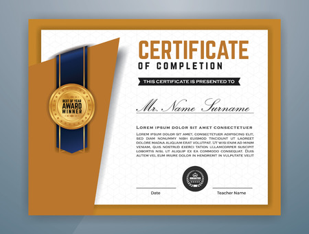 Multipurpose Modern Professional Certificate Template Design for Print. Vector illustrationのイラスト素材