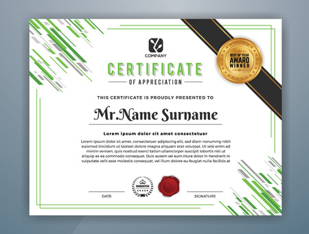 Multipurpose Modern Professional Certificate Template Design for Print. Vector illustrationのイラスト素材