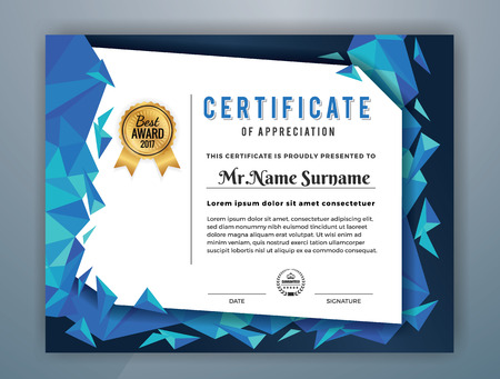 Multipurpose Modern Professional Certificate Template Design for Print. Vector illustrationのイラスト素材