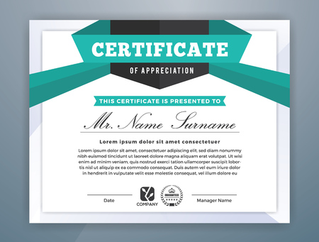 Multipurpose Modern Professional Certificate Template Design for Print. Vector illustrationのイラスト素材
