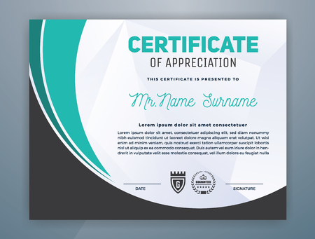 Multipurpose Modern Professional Certificate Template Design for Print. Vector illustrationのイラスト素材