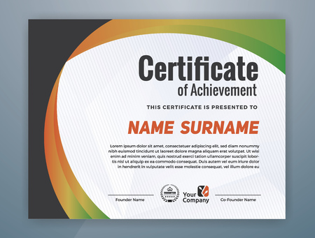 Multipurpose Modern Professional Certificate Template Design for Print. Vector illustrationのイラスト素材