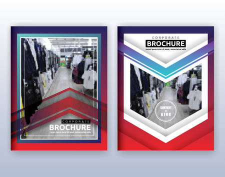 Multipurpose modern corporate business flyer layout design. Suitable for flyer, brochure, book cover and annual report. 8.5x11 inches document layout template background with bleeds.のイラスト素材