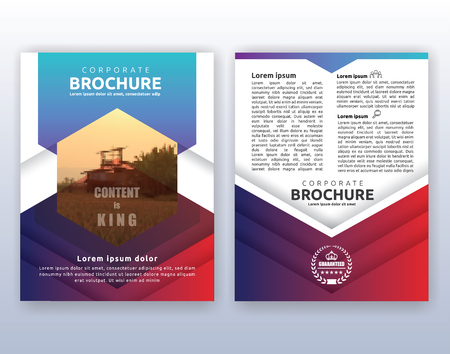 Multipurpose modern corporate business flyer layout design. Suitable for flyer, brochure, book cover and annual report. 8.5x11 inches document layout template background with bleeds.のイラスト素材