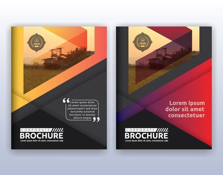 Multipurpose modern corporate business flyer layout design. Suitable for flyer, brochure, book cover and annual report. 8.5x11 inches document layout template background with bleeds.のイラスト素材