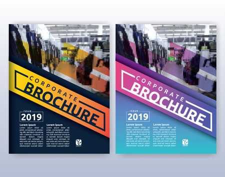 Multipurpose modern corporate business flyer layout design. Suitable for flyer, brochure, book cover and annual report. 8.5x11 inches document layout template background with bleeds.のイラスト素材