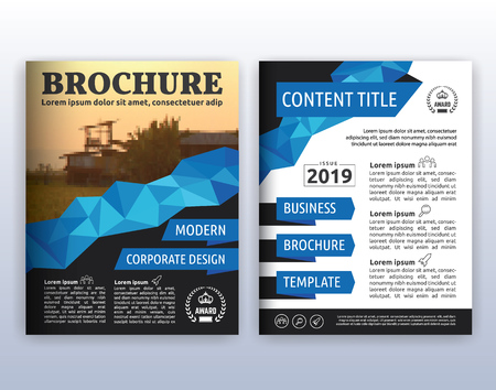 Multipurpose modern corporate business flyer layout design. Suitable for flyer, brochure, book cover and annual report. 8.5x11 inches document layout template background with bleeds.のイラスト素材