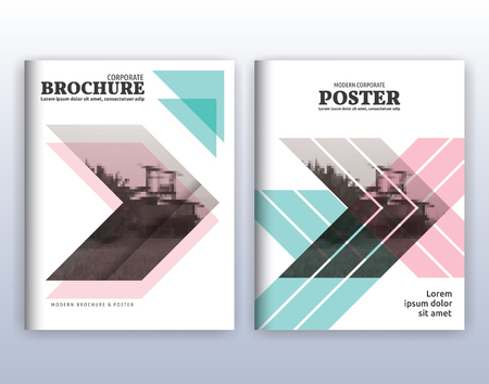 Multipurpose modern corporate business flyer layout design. Suitable for flyer, brochure, book cover and annual report. 8.5x11 inches document layout template background with bleeds.のイラスト素材