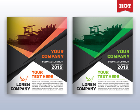 Multipurpose modern corporate business flyer layout design. Suitable for flyer, brochure, book cover and annual report. 8.5x11 inches document layout template background with bleeds.のイラスト素材