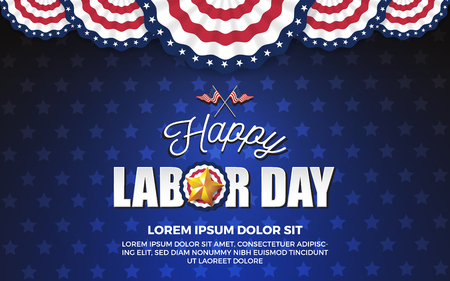 Happy Labor day design.のイラスト素材