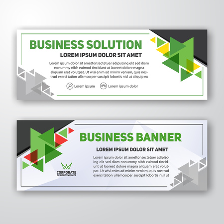 Modern corporate banner design for letterhead, and web banner.のイラスト素材