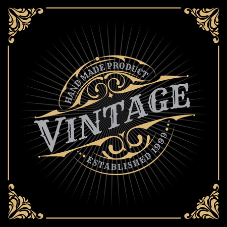 Vintage luxury banner template design.のイラスト素材