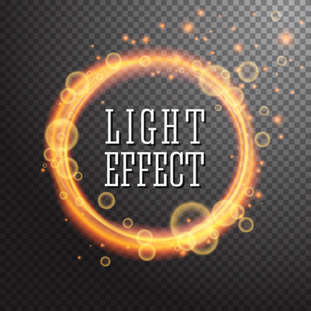 Shining circle light effect design element. Vector illustrationのイラスト素材