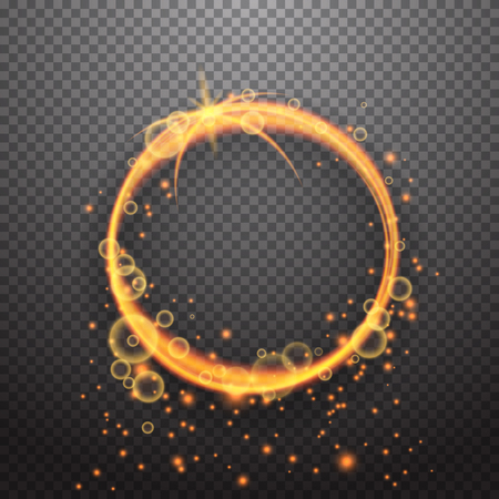 Shining circle light effect design element. Vector illustrationのイラスト素材