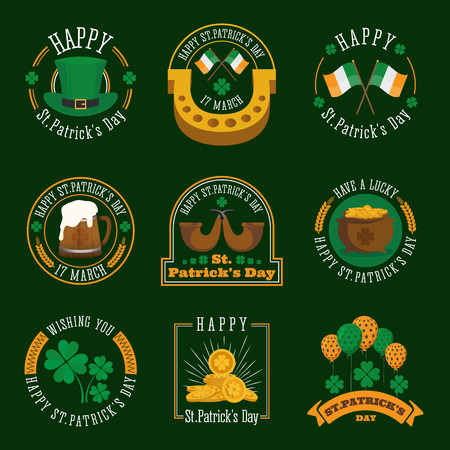St.Patrick's day badge and label collection.のイラスト素材