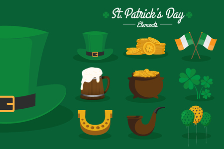 St. Patrick's day signs and icons collection.のイラスト素材
