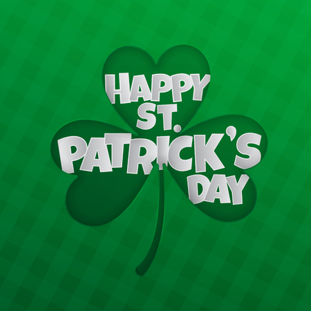 Happy St.Patrick's Day Seasonal Greeting Card Background. Vector illustrationのイラスト素材