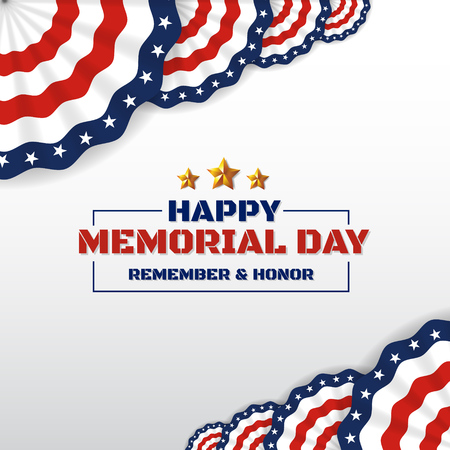 Memorial Day Banner Designのイラスト素材
