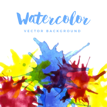 watercolor splashes background. Vector illustrationのイラスト素材