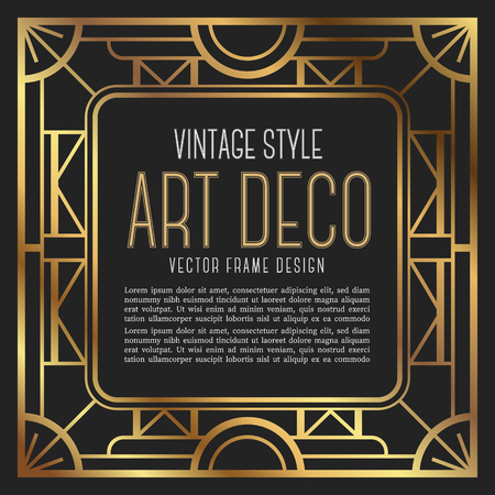 Luxury vintage frame art deco style. vector illustrationのイラスト素材