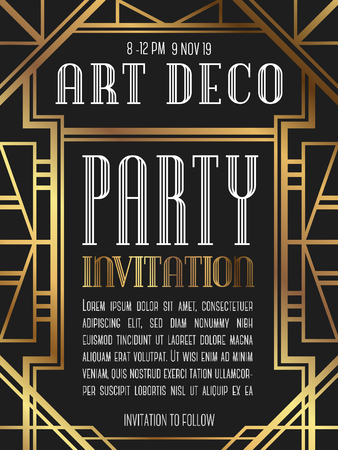 Luxury vintage frame art deco style. vector illustrationのイラスト素材