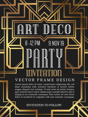 Luxury vintage frame art deco style. vector illustrationのイラスト素材