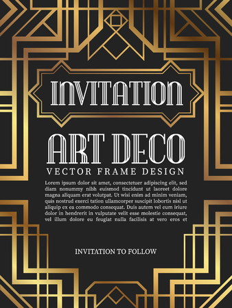 Luxury vintage frame art deco style. vector illustrationのイラスト素材