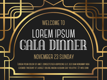 Luxury vintage frame art deco style. vector illustrationのイラスト素材