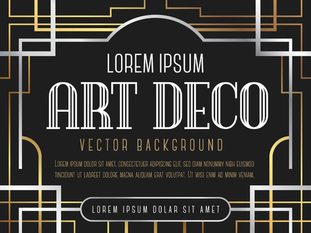 Luxury vintage frame art deco style. vector illustrationのイラスト素材