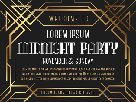 Luxury vintage frame art deco style. vector illustrationのイラスト素材