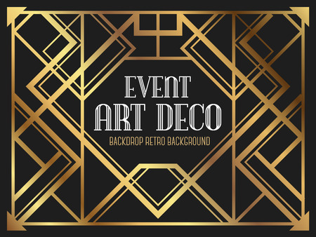 Luxury vintage frame art deco style. vector illustrationのイラスト素材
