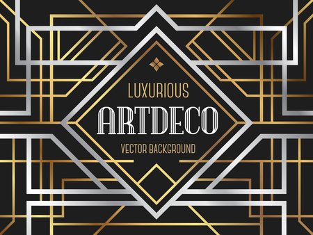 Luxury vintage frame art deco style. vector illustrationのイラスト素材